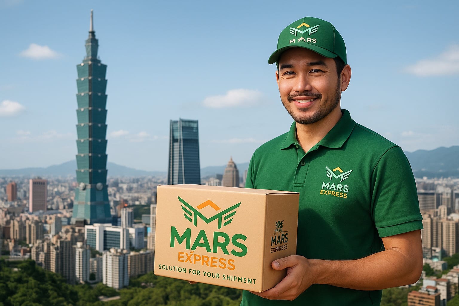 Kurir Mars Express membawa paket